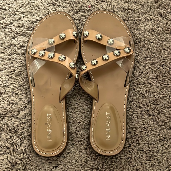 Nine West - Women's Chime Slide Sandals - Picture 1 of 2